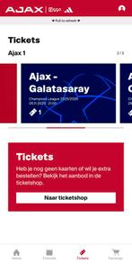 Ticket Ajax - Galatasaray vak 115, Losse kaart, Eén persoon, November, Europa of Champions League