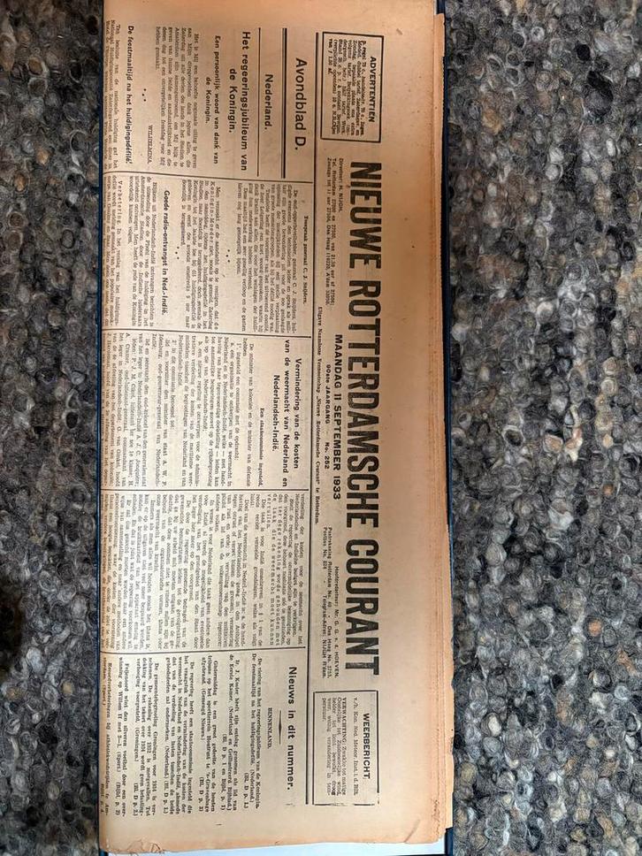 NRC 1933 - Wilhelmina Jubileum, Antiek en Kunst, Antiek | Boeken en Bijbels, Ophalen of Verzenden