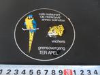 sticker TER APEL  cafe restaurant DE PAPAGAAI Wichers, Ophalen, Zo goed als nieuw