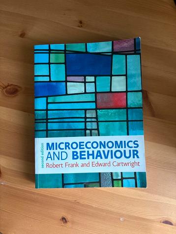 Microeconomics and Behaviour - Frank & Cartwright beschikbaar voor biedingen