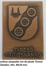 leuke kleine plaquette, cultuur fonds Tyresö, 84x34 mm, Ophalen of Verzenden, Overige materialen, Buitenland