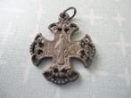 Vintage Franse medaille, Lourdes Virgin Mary  Holy Cross, Postzegels en Munten, Penningen en Medailles, Verzenden, Overige materialen