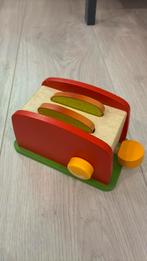 Houten taart set, houten pizza set, houten broodrooster set, Kinderen en Baby's, Speelgoed | Houten speelgoed, Ophalen of Verzenden