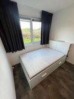 BRIMNES bedframe + VESTERÖY matras (140x200), Huis en Inrichting, Ophalen, Wit, Tweepersoons, 140 cm