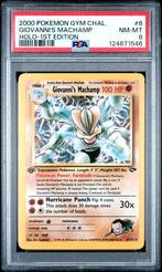6/132 - Giovanni’s Machamp - 1st. Edition HOLO - psa 8, Hobby en Vrije tijd, Ophalen of Verzenden, Zo goed als nieuw