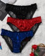 Semi transparante lak slipjes, Kleding | Heren, Ondergoed, Verzenden, Zwart