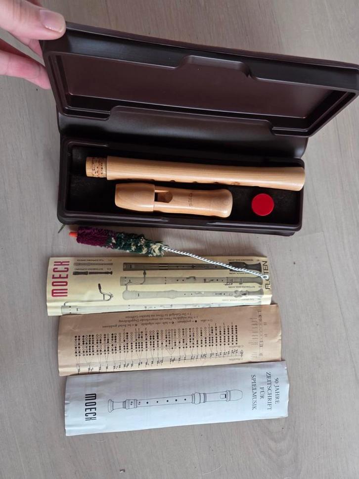 Moeck Blokfluit met Instructieboekje, Muziek en Instrumenten, Blaasinstrumenten | Blokfluiten, Gebruikt, Sopraan of Sopranino
