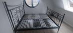 Tweepersoons bed incl lattenbodems, Ophalen, Gebruikt, Zwart, Tweepersoons