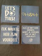 Voetbal tegeltjes met uitspraken, Ophalen of Verzenden, Nieuw