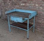 kleine werkbank werktafel met plateau en lade, Antiek en Kunst, Ophalen
