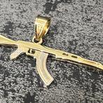 14k gouden hanger ak47 wapen kettinghanger, Ophalen of Verzenden, Nieuw, Goud, Kruis of Symbool
