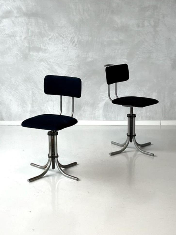 Fana 132 burostoelen vintage atelier stoelen prijs p/stuk, Huis en Inrichting, Bureaustoelen, Gebruikt, Bureaustoel, Zwart, Ophalen of Verzenden