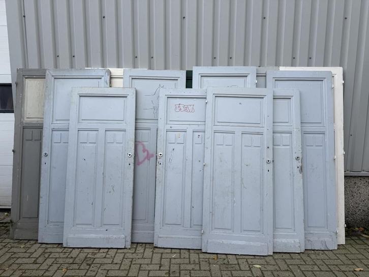 13 zeer fraaie antieke paneeldeuren uit 1920, Doe-het-zelf en Verbouw, Deuren en Horren, Zo goed als nieuw, Binnendeur, Hout, Vouwdeur