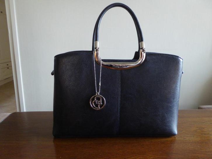 Handtas met draagriem, Sieraden, Tassen en Uiterlijk, Tassen | Damestassen, Zo goed als nieuw, Handtas, Blauw, Ophalen of Verzenden