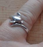 zilveren ring dolfijn [958], Sieraden, Tassen en Uiterlijk, Ringen, Verzenden, Zo goed als nieuw, 17 tot 18, Dame