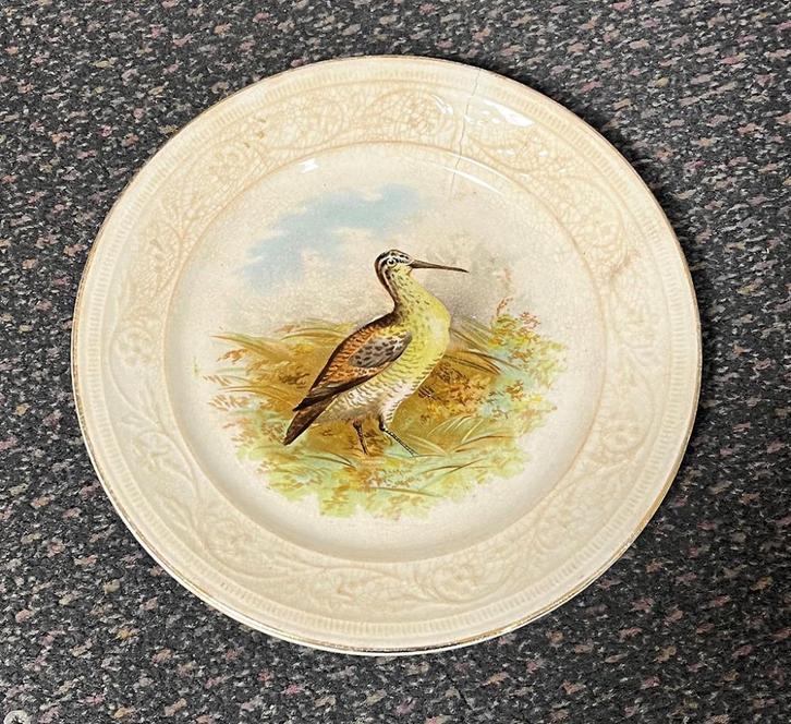 Sierbordje - Oud wandbord SNIP - Regout - vogel, Antiek en Kunst, Antiek | Wandborden en Tegels, Ophalen of Verzenden