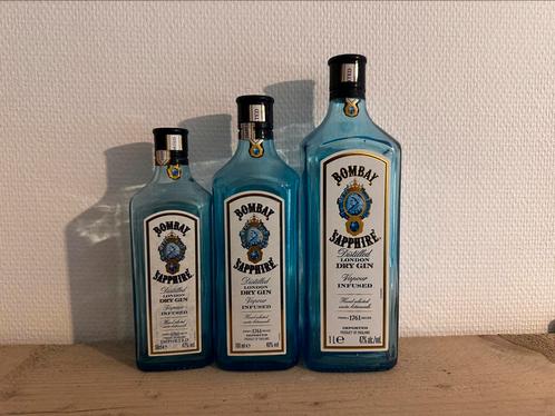 Lege Bombay Sapphire Classic flessen, Verzamelen, Wijnen, Gebruikt, Overige typen, Frankrijk, Ophalen of Verzenden