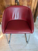Artifort Megan in rood leer, Huis en Inrichting, Stoelen, Ophalen, Gebruikt, Leer, Eén