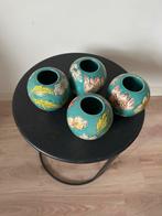 Set van 4 decoratieve vaasjes, Ophalen, Blauw, Aardewerk of Porselein, Zo goed als nieuw