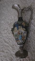Vintage Italiaanse wijnkan met zilveren details, Antiek en Kunst, Ophalen of Verzenden