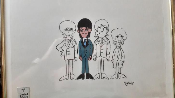The Beatles Filmcel - United Artists - Ingelijst, Antiek en Kunst, Kunst | Overige Kunst, Ophalen of Verzenden
