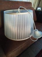 Grote stoffen hanglamp, geplooid, doorschijnend, ivoor kleur, Ophalen, Zo goed als nieuw, Rond, 25 tot 50 cm