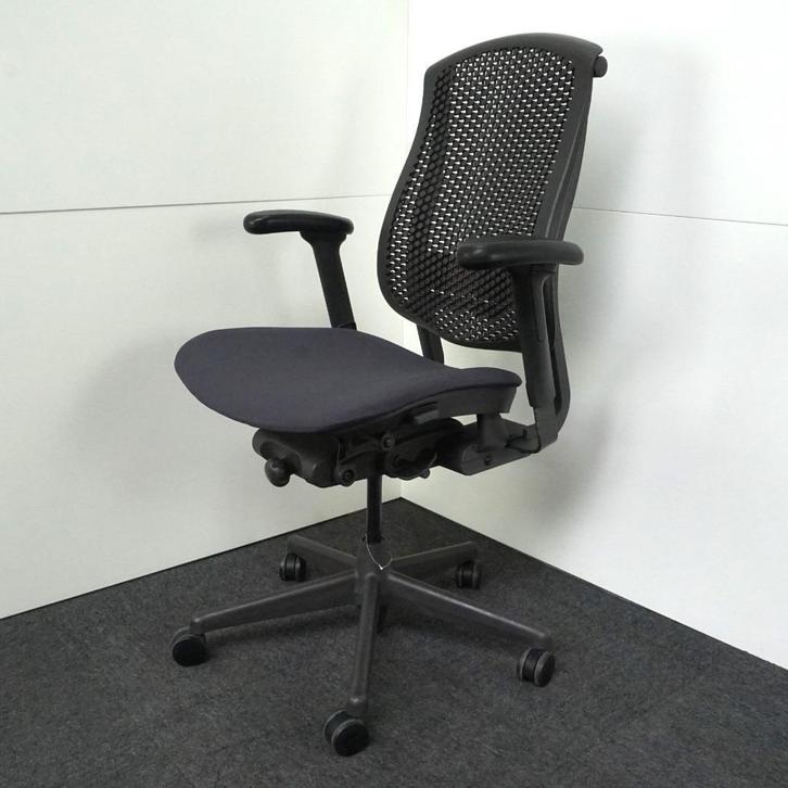 Herman Miller Celle Bureaustoel | Ergonomisch | Donkergrijs, Huis en Inrichting, Bureaustoelen, Gebruikt, Bureaustoel, Overige kleuren