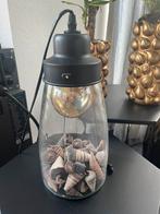 Glazenlamp met zwart. In het glas kan ook ander deco gedaan, Huis en Inrichting, Lampen | Tafellampen, Ophalen of Verzenden, Zo goed als nieuw