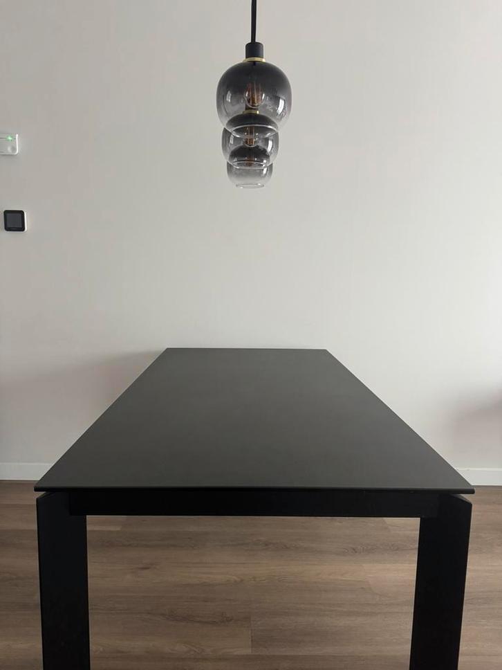 Goossens eettafel keramiek uitschuifbaar en stoelen 6pers, Huis en Inrichting, Tafels | Eettafels, Zo goed als nieuw, 50 tot 100 cm