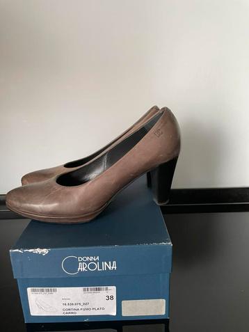Donna Carolina dames pumps leer taupe grijs maat 38 beschikbaar voor biedingen