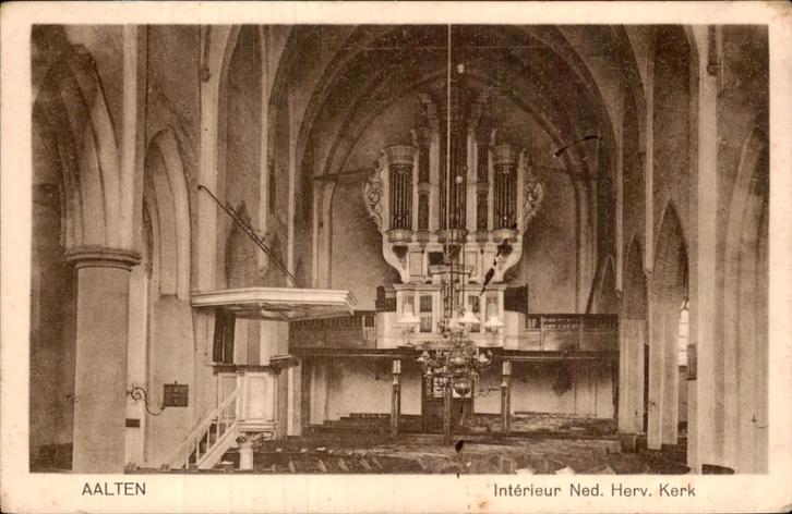 Aalten - Ned. Herv. Kerk - Interieur, Verzamelen, Ansichtkaarten | Nederland, Ongelopen, Gelderland, 1920 tot 1940, Ophalen of Verzenden