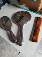 Verzilverd kap stel.Borstel, handspiegel en kam., Antiek en Kunst, Antiek | Goud en Zilver, Ophalen of Verzenden