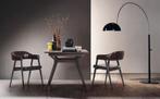 Retro klassieke leren horeca design eetkamerstoelen  846, Ophalen of Verzenden, Nieuw, Bruin, Vijf, Zes of meer stoelen