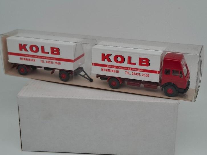 Mercedes vrachtwagen Kolb Verhuizingen - Wiking 1/87, Hobby en Vrije tijd, Modelauto's | 1:87, Zo goed als nieuw, Bus of Vrachtwagen