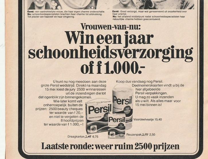 retro reclame 1972 Persil wasmiddel draagton en draagkoffer, Verzamelen, Retro, Overige typen, Verzenden