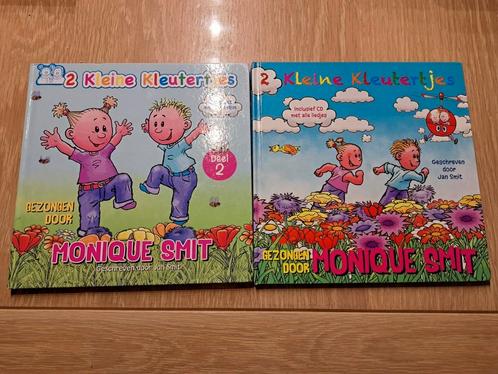 Monique Smit - 2 Kleine Kleutertjes CD+Boek deel 1 en 2, Boeken, Kinderboeken | Baby's en Peuters, Zo goed als nieuw, Ophalen of Verzenden