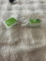 2 bakjes en 2 koffiekan sleutelhangers en 2 babylepeltjes, Ophalen, Nieuw