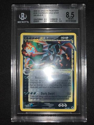 Charizard Gold Star 8.5 Ex Dragon Frontiers Pokemon 100/101 beschikbaar voor biedingen