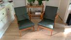 Vintage Deens retro fauteuils set, Hout, Deens vintage design retro, Gebruikt, 75 tot 100 cm