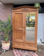 Leuke robuuste kledingkast met geslepen spiegel, Huis en Inrichting, Kasten | Kledingkasten, Ophalen, Gebruikt, 50 tot 75 cm, 200 cm of meer
