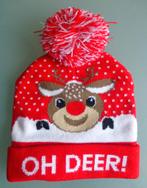 Schattige Kerstmuts / IJsmuts Rendier Oh Deer! (met led), Ophalen, Zo goed als nieuw