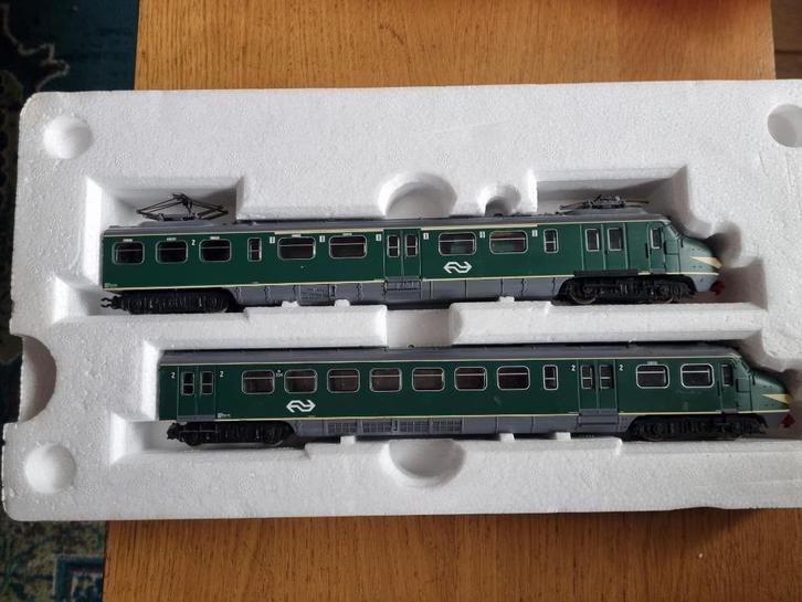Modeltrein 'Hondekop' groen - in originele verpakking, Hobby en Vrije tijd, Modeltreinen | H0, Gebruikt, Treinset, Gelijkstroom