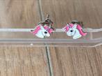 Unicorn/eenhoorn oorbellen lucardi, Ophalen of Verzenden, Zo goed als nieuw, Roze, Oorbellen