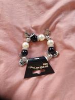 Leuke kralenarmband - Zwart & Wit, Overige materialen, Zwart, Ophalen of Verzenden, Zo goed als nieuw