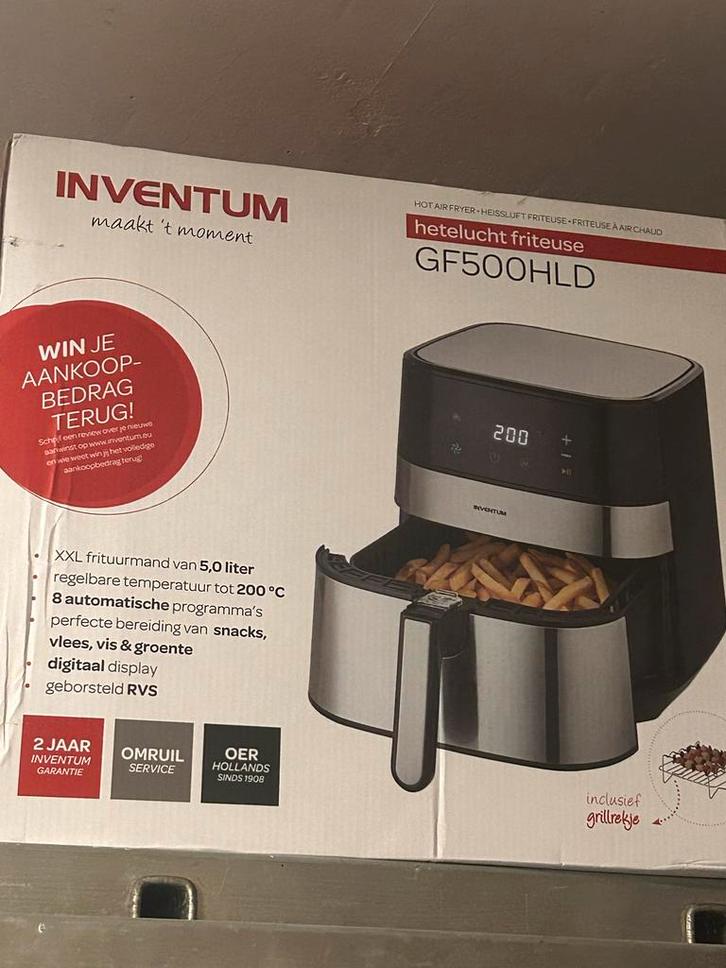 Inventum GF500HLD Airfryer XXL - Nieuw in doos!, Witgoed en Apparatuur, Airfryers, Nieuw, Airfryer, 1500 gram of meer, Ophalen of Verzenden