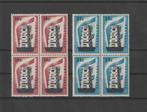 Nederland 1956, NVPH 681 t/m 682, blokken van 4, postfris., Postzegels en Munten, Postzegels | Nederland, Verzenden, Na 1940, Postfris