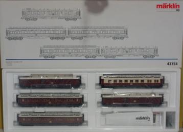 Märklin 42754 Wagen-Set "Internationaler Luxus-Zug um 1910"  beschikbaar voor biedingen