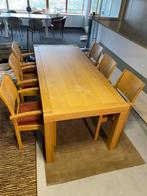 Eiken eethoek massief hout (6 persoons), Ophalen, Gebruikt, Modern, 6 tot 8 stoelen
