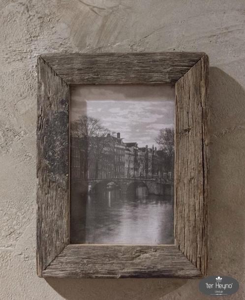 Oud houten truckwood fotolijst S foto stoer sober landelijk, Huis en Inrichting, Woonaccessoires | Overige, Nieuw, Verzenden