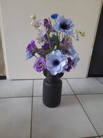 Mooie vaas zwart met bloemen, Huis en Inrichting, Woonaccessoires | Kunstplanten en Kunstbloemen, Ophalen of Verzenden, Nieuw